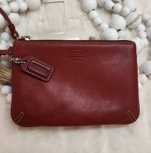 Coach Red Leather Wristlet